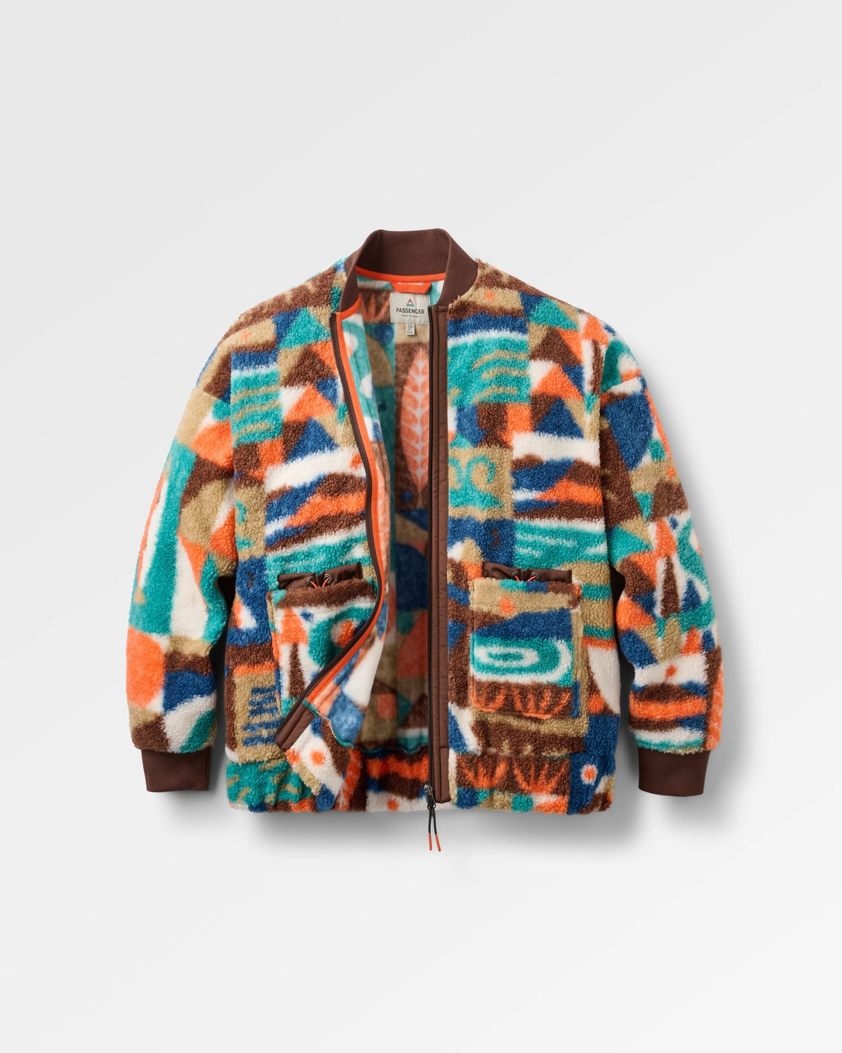 Lucia Sherpa Fleece - Lost On Purpose Pacific Green - Flatlay