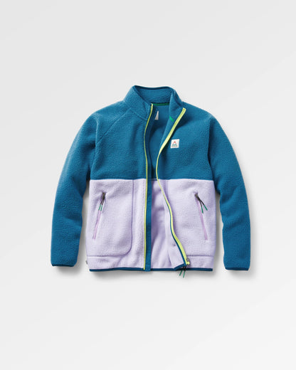 Fairbanks Full Zip Recycled Sherpa Fleece - Lilac Mist - Flatlay