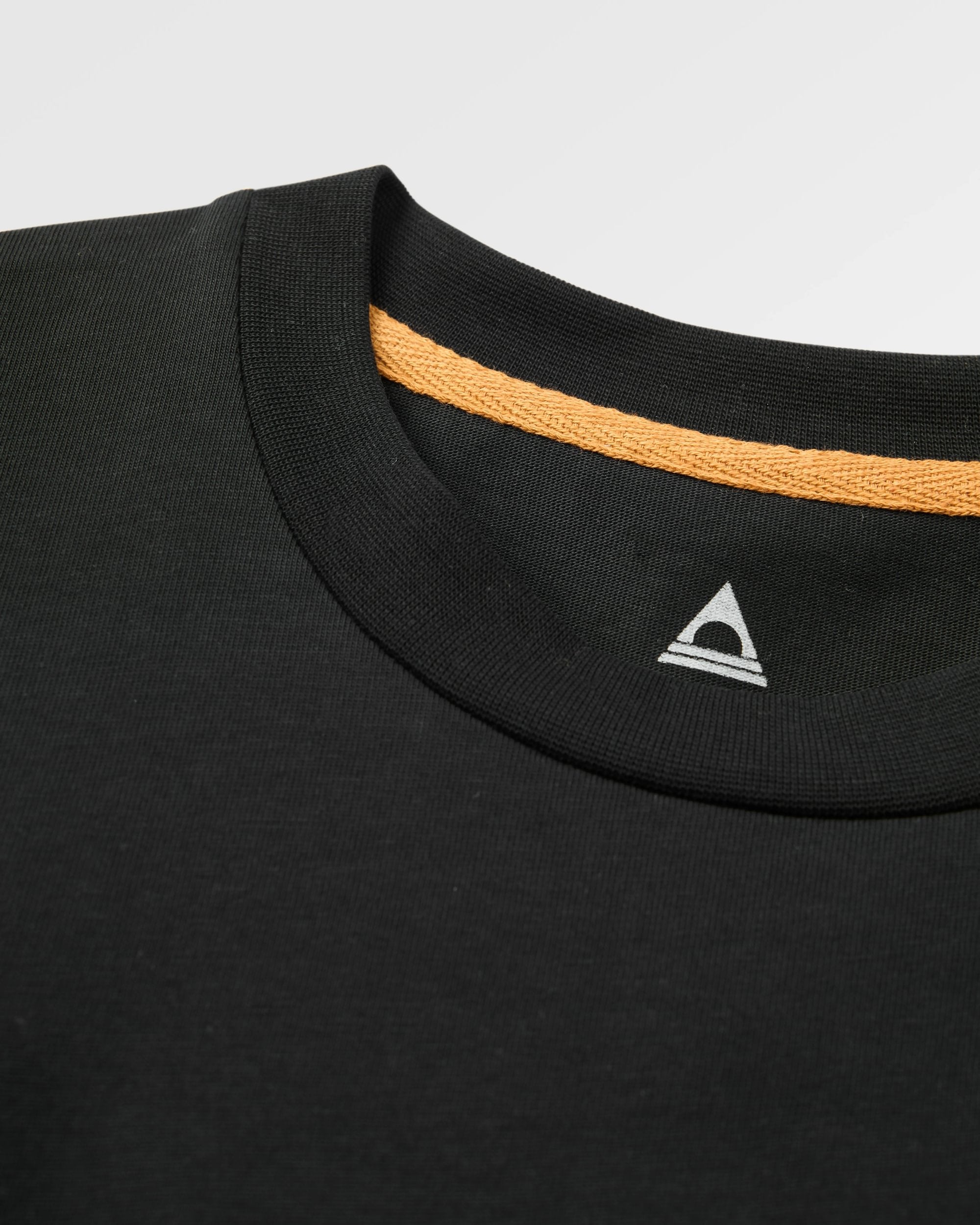 Snapshot Organic Cotton Relaxed Fit T-Shirt - Black - Flatlay