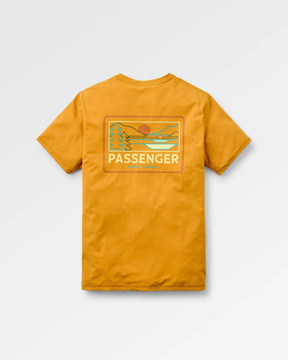 Roamer Men's Recycled Active T-Shirt - Spruce Yellow - Flatlay