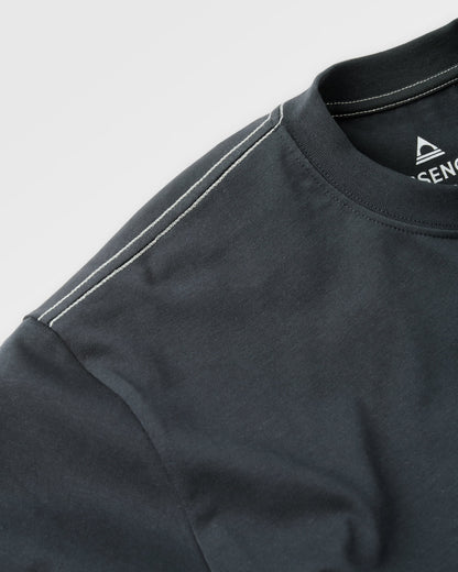 Pine Needle Relaxed Fit T-Shirt - Black - Flatlay