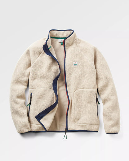 Tripper 2.0 Full Zip Recycled Sherpa Fleece - Oatmeal - Flatlay