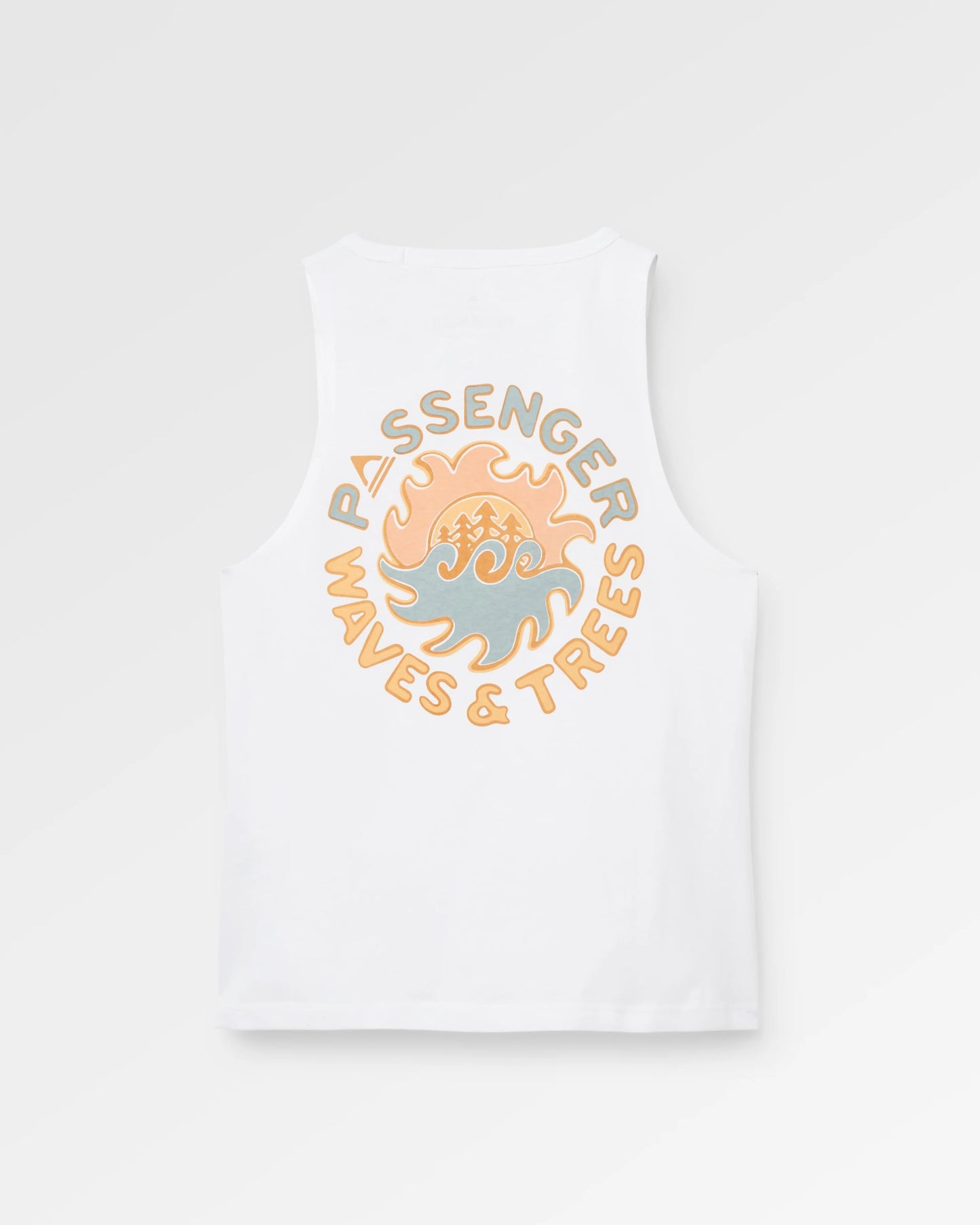 Dune Recycled Cotton Vest - White - Flatlay