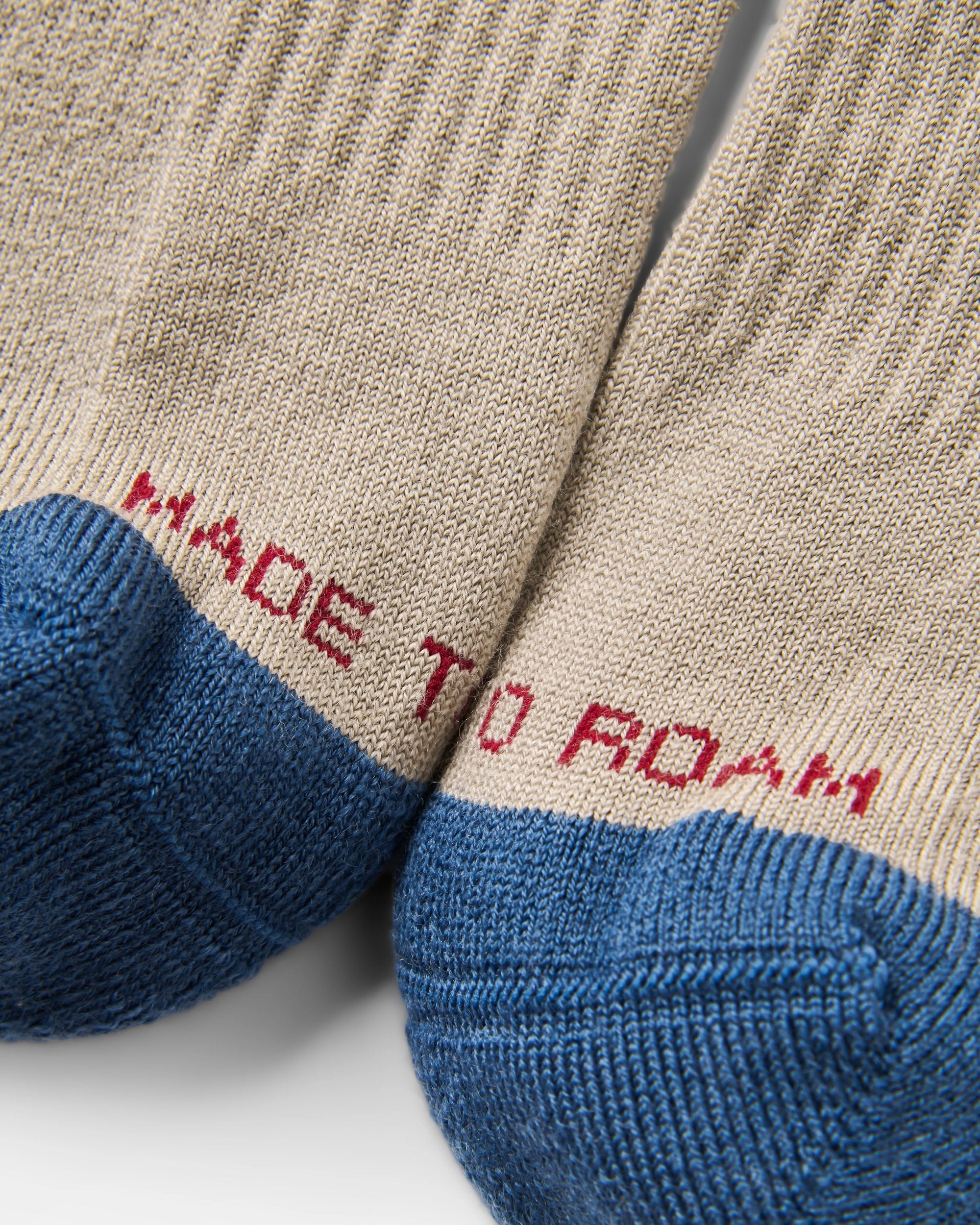 Yukon Merino Active Crew Sock - Simply Taupe - Flatlay