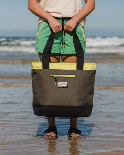 Tote Recycled Cooler Bag - Khaki Multi - Lifestyle - Female