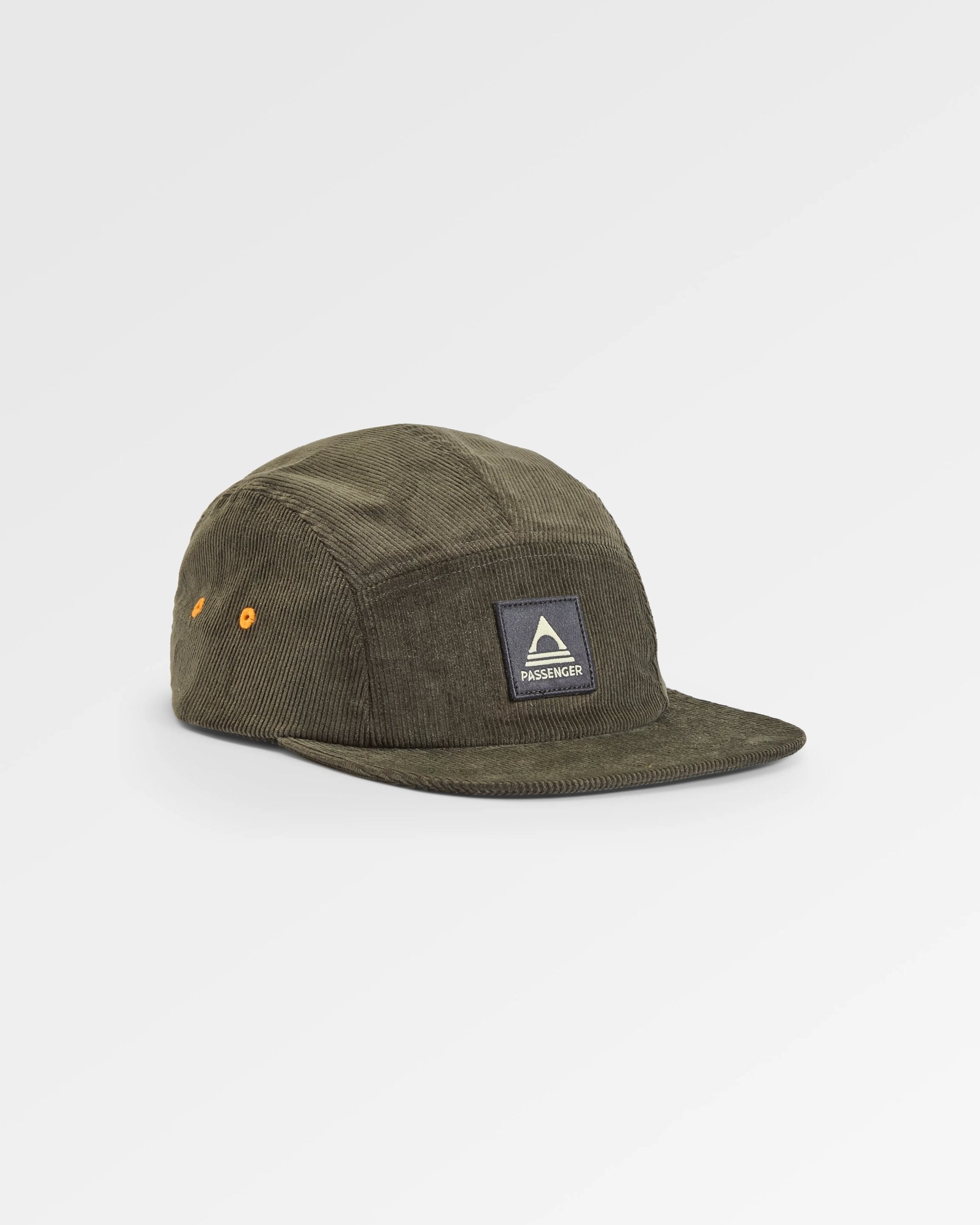 Fixie Cord 5 Panel Cap - Khaki - Flatlay