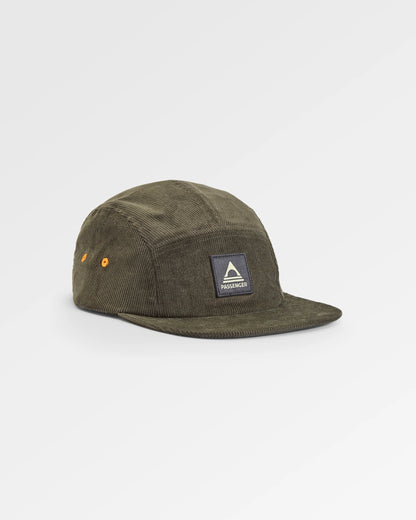 Fixie Cord 5 Panel Cap - Khaki - Flatlay