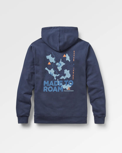 Pace Recycled Cotton Hoodie - Deep Navy - Flatlay