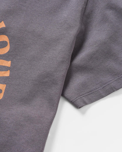 Bud Recycled Cotton T-Shirt - Charcoal - Flatlay