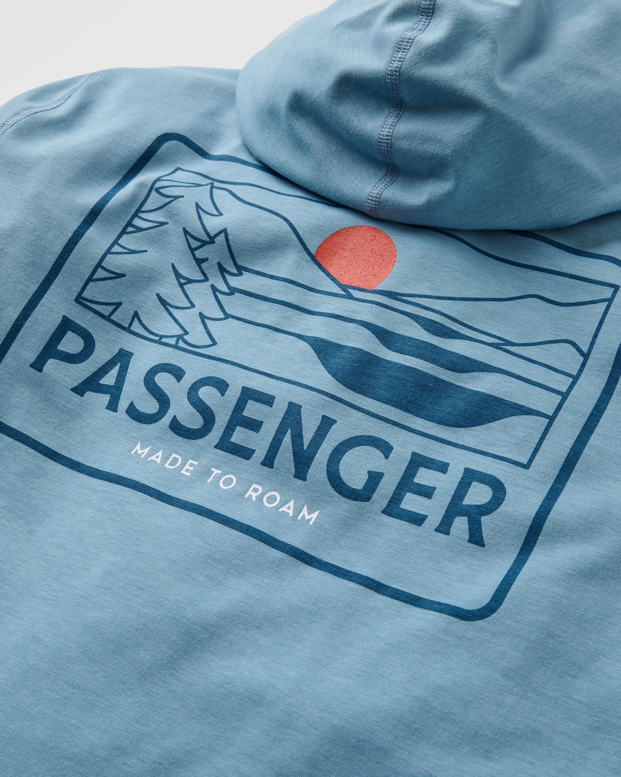 Roamscreen UPF50 Drirelease® Men's Hoodie - Faded Denim - Flatlay