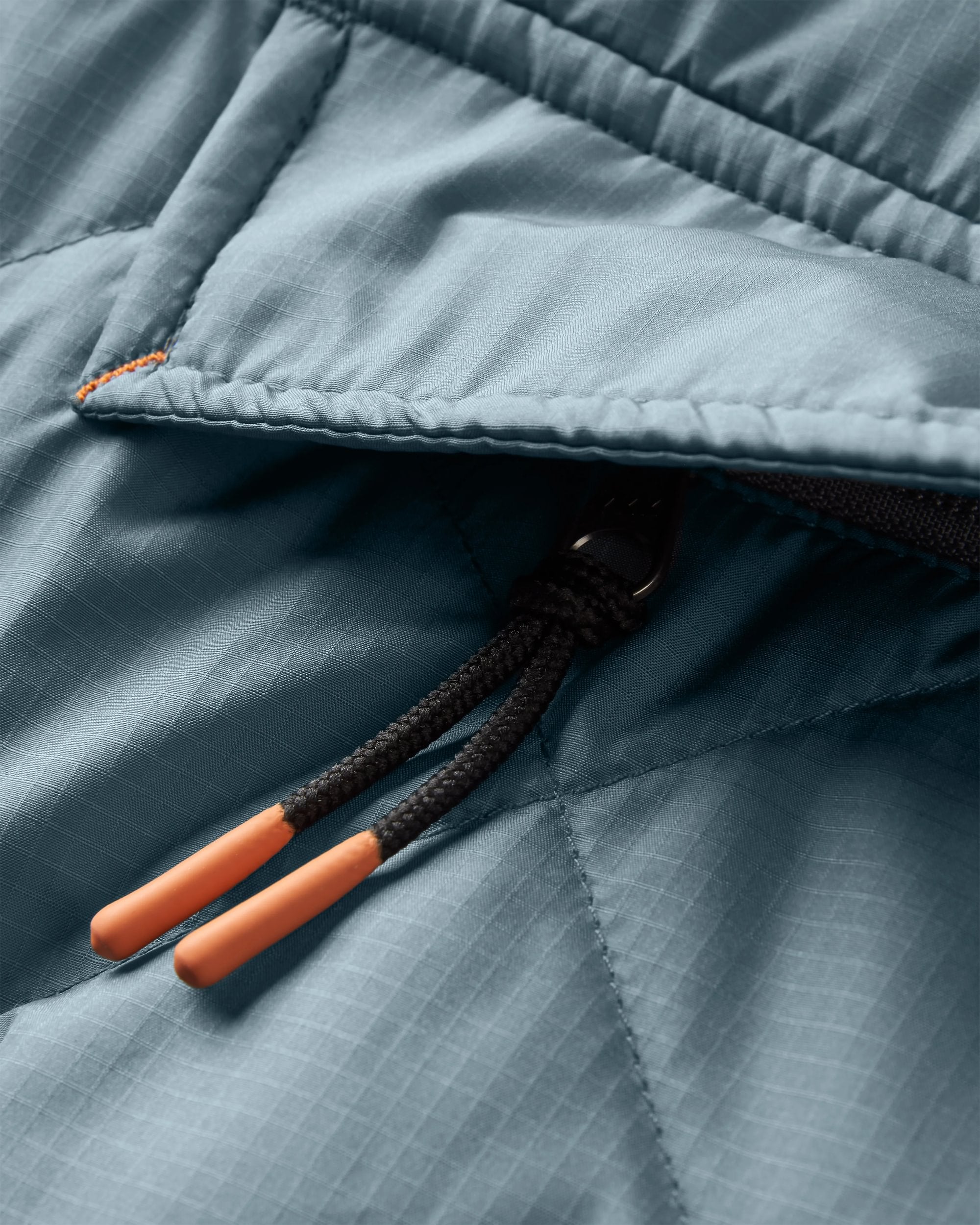 Oceanic Recycled Insulated 1/2 Zip Jacket - Storm Grey/Deep Plum - Flatlay