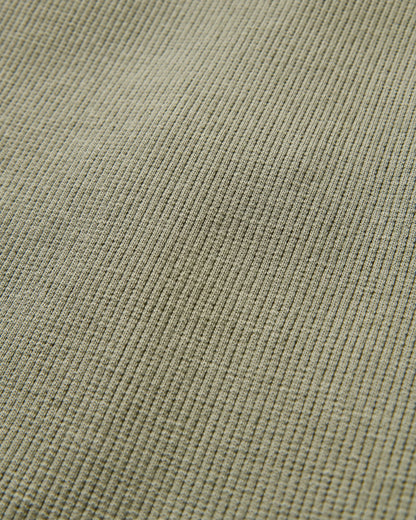 Out There Ribbed Cropped T-Shirt - Dusty Olive - Flatlay