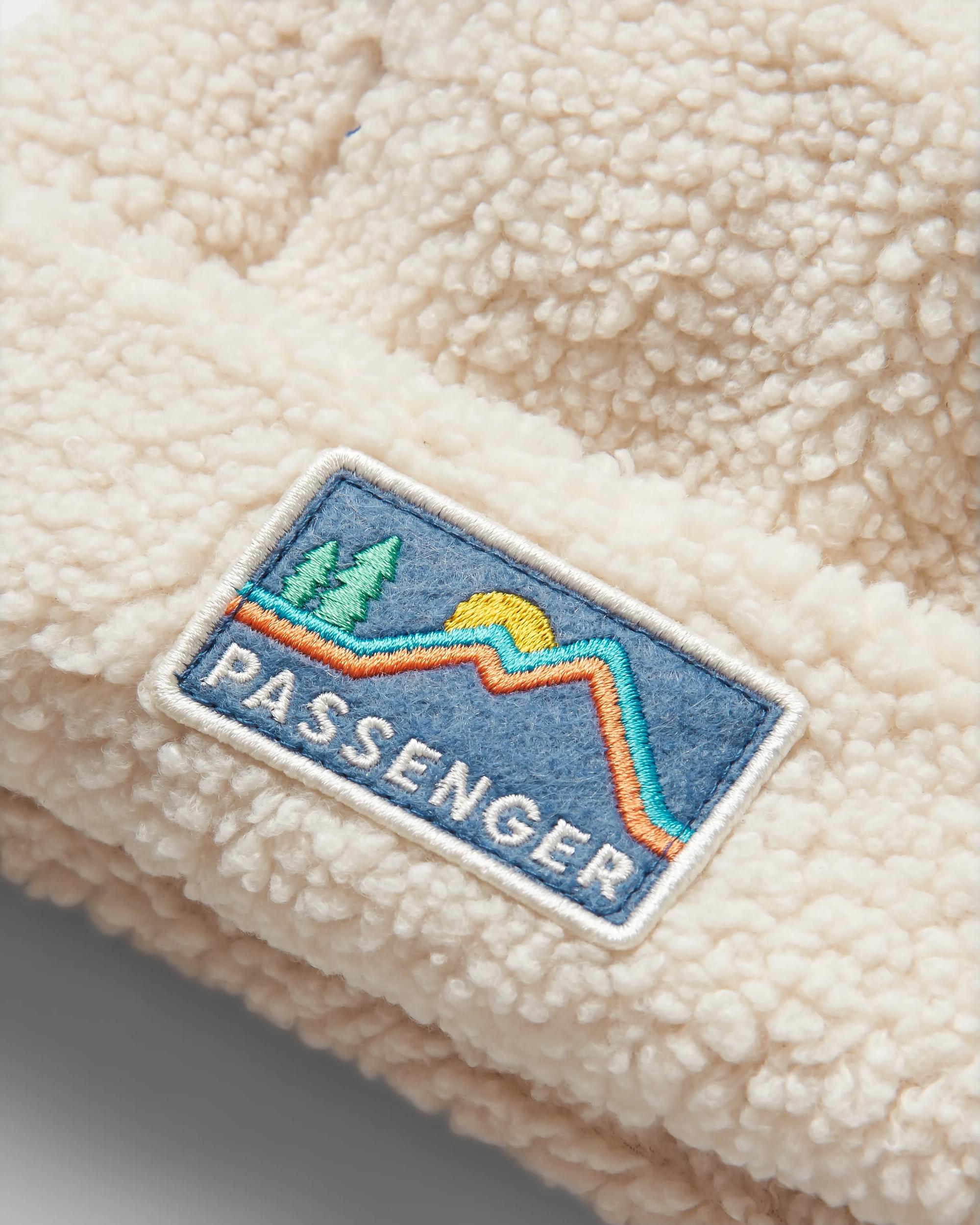 Peak Recycled Sherpa Beanie - Birch - Flatlay