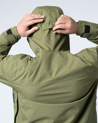 Snowscape Men's Recycled Anorak - Khaki - Flatlay
