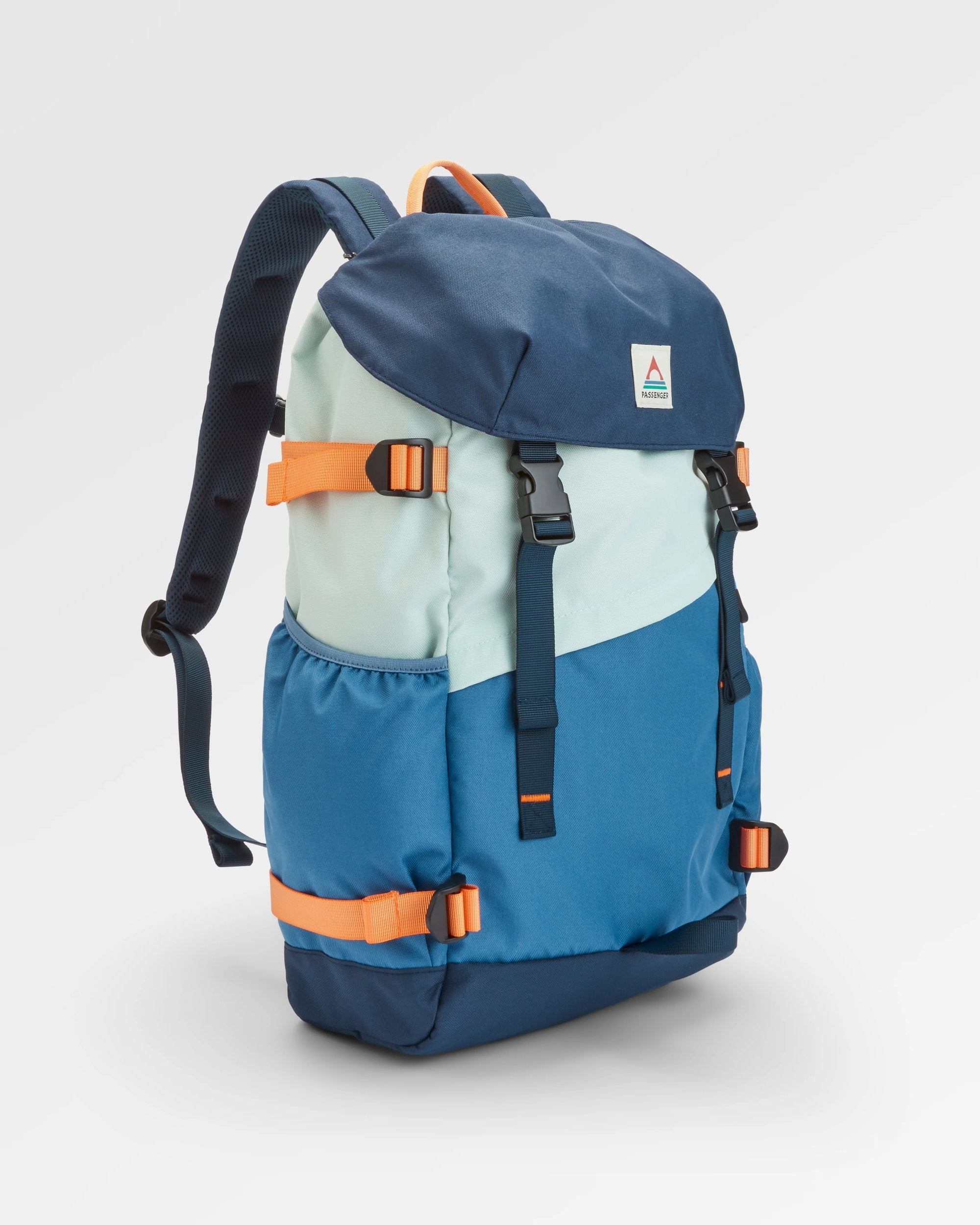 Boondocker Recycled 26L Backpack - Rich Navy/Surf Spray/Moonlight Blue - Flatlay