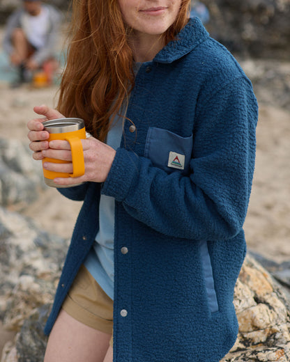 Rappel Sherpa Oversized Shirt - Dark Denim - Lifestyle