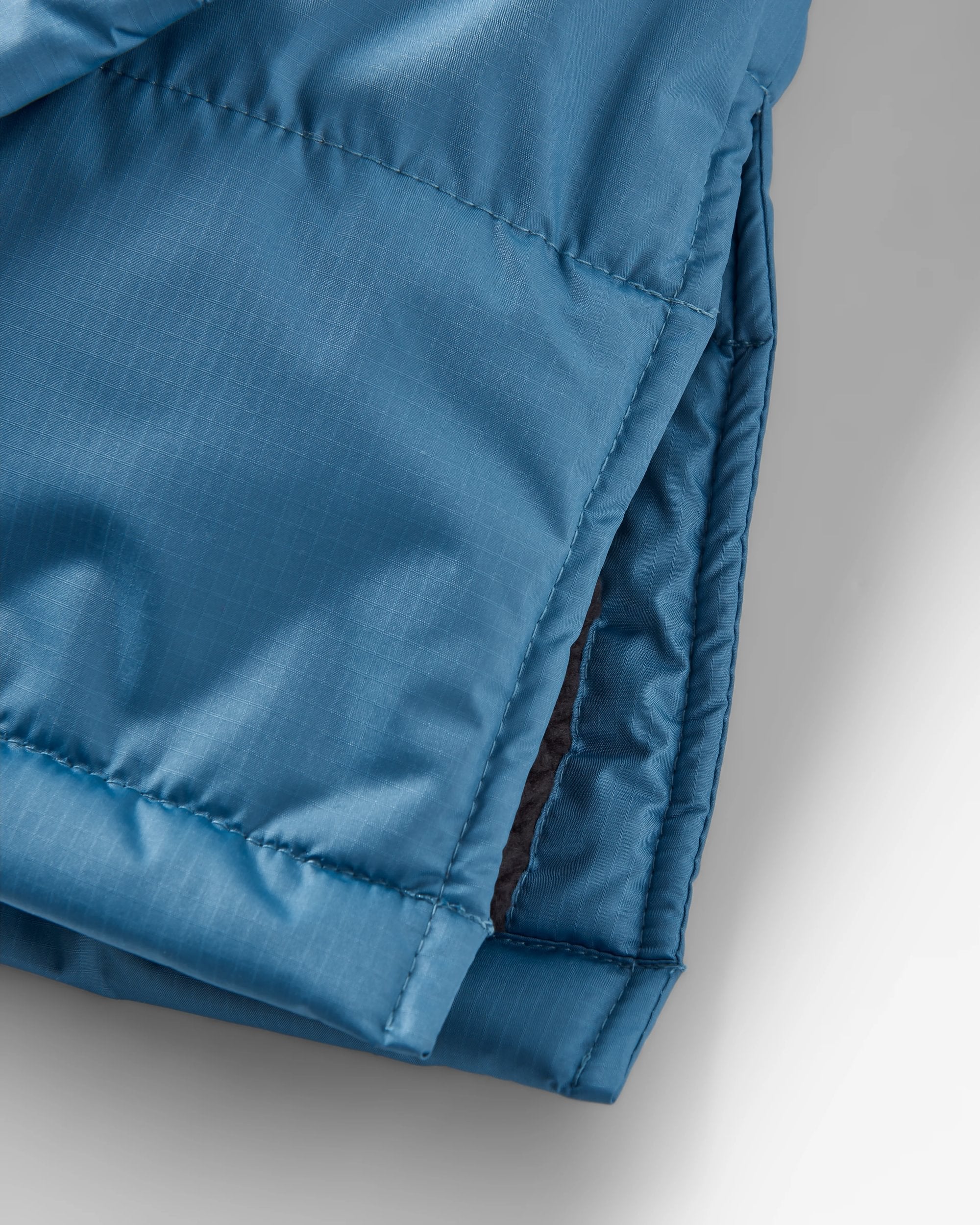 Escapism Recycled Sherpa Lined Changing Robe - Moonlight Blue - Flatlay