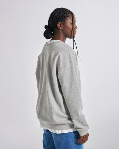 Heritage Women's Sweatshirt - Mid Grey Marl - Studio Model