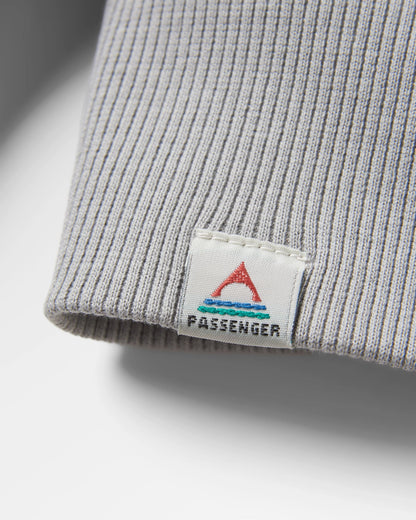 Waves & Trees Organic Cotton Hoodie - Steel Grey - Flatlay