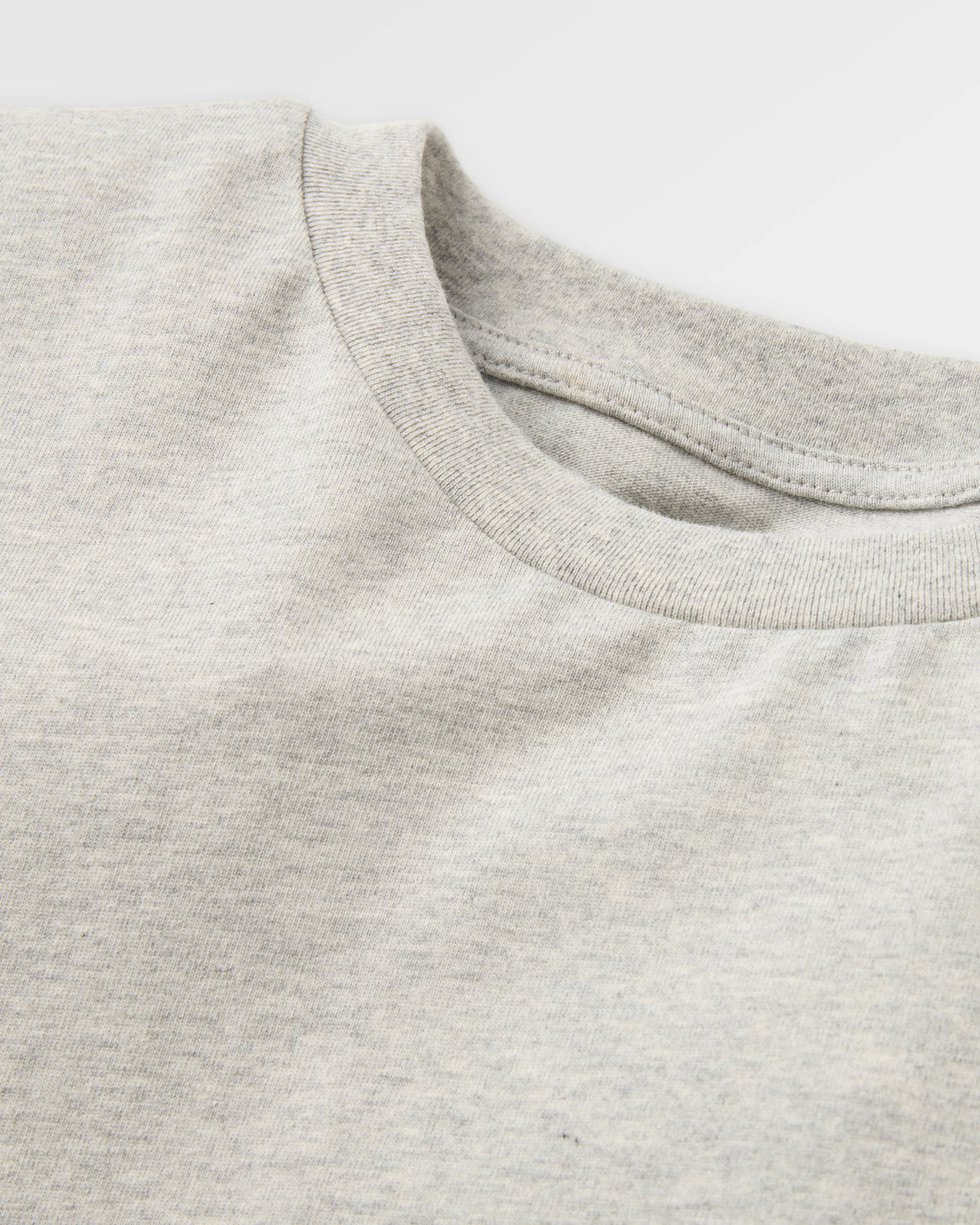Slower Rhythms Women's Organic Cotton LS T-Shirt - Grey Marl - Flatlay
