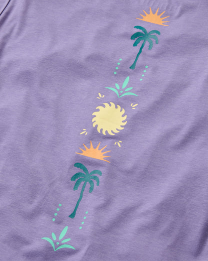 Womens Solscape Active T-Shirt - Purple Haze Marl - Flatlay