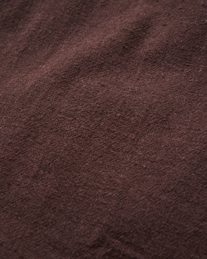 Arica Textured Organic Cotton Shirt - Espresso - Flatlay