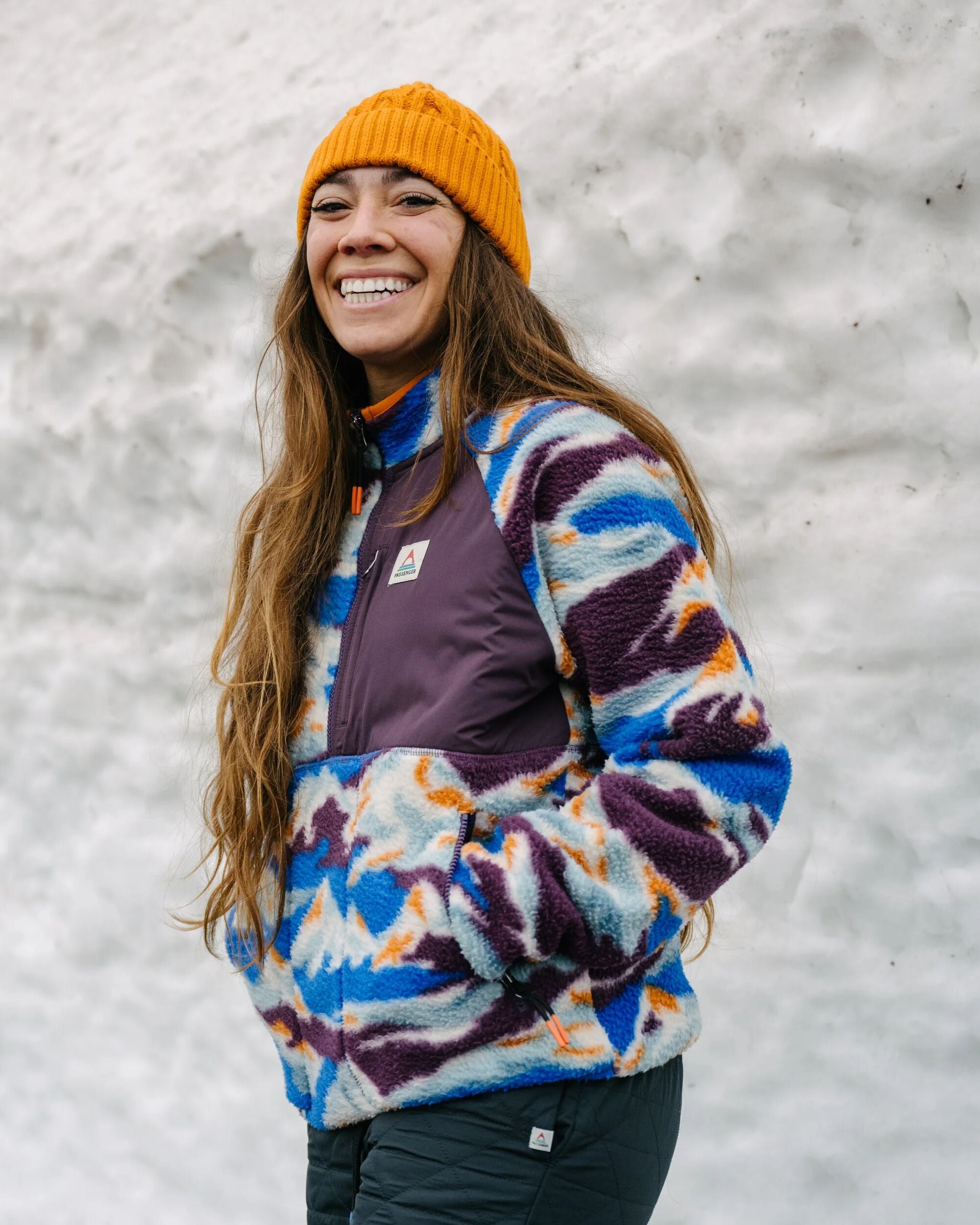 Home Recycled Sherpa Fleece - Mount Scenic Azure Blue - Lifestyle