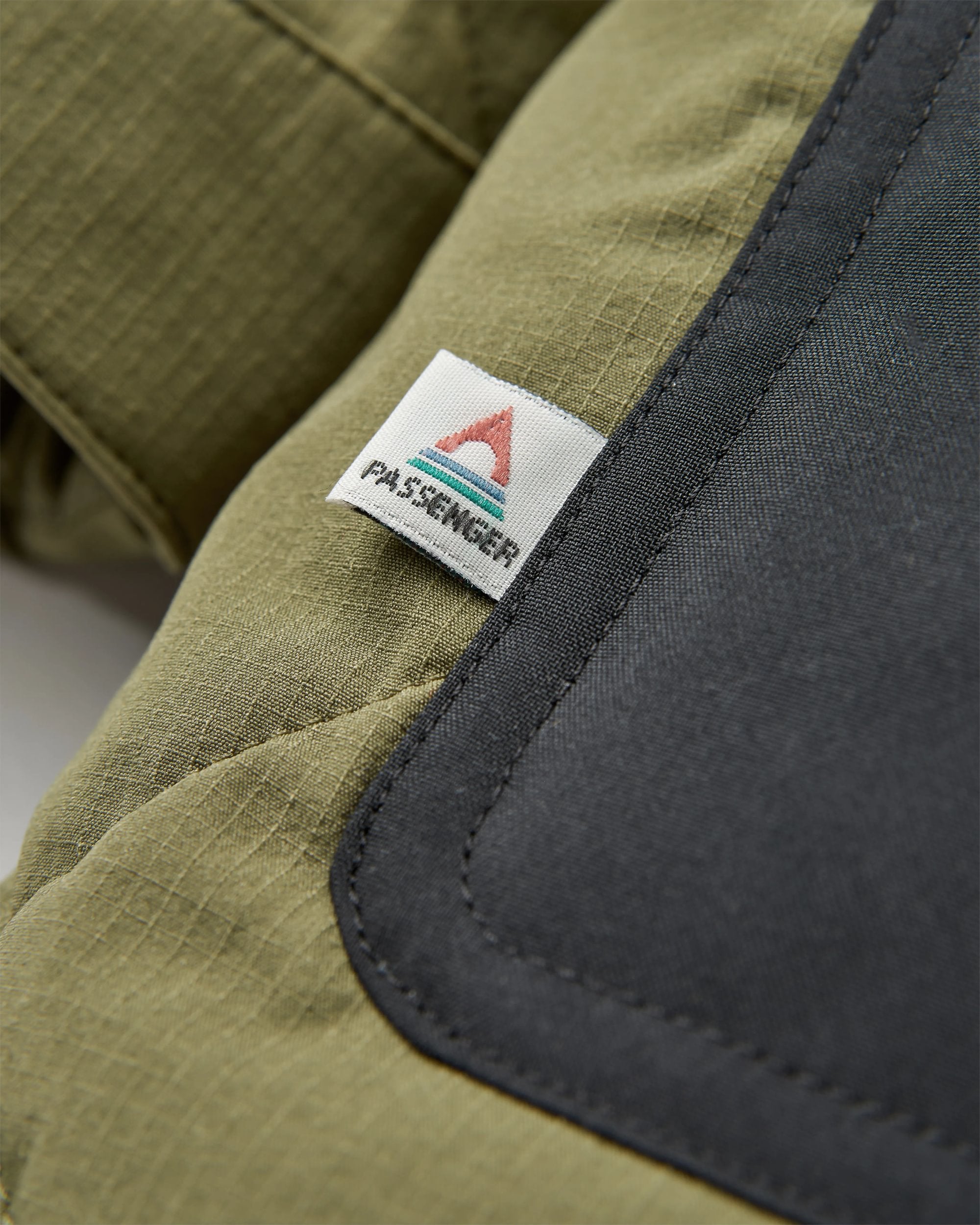 Campscape Recycled Fleece Lined Parka - Black/Khaki - Flatlay