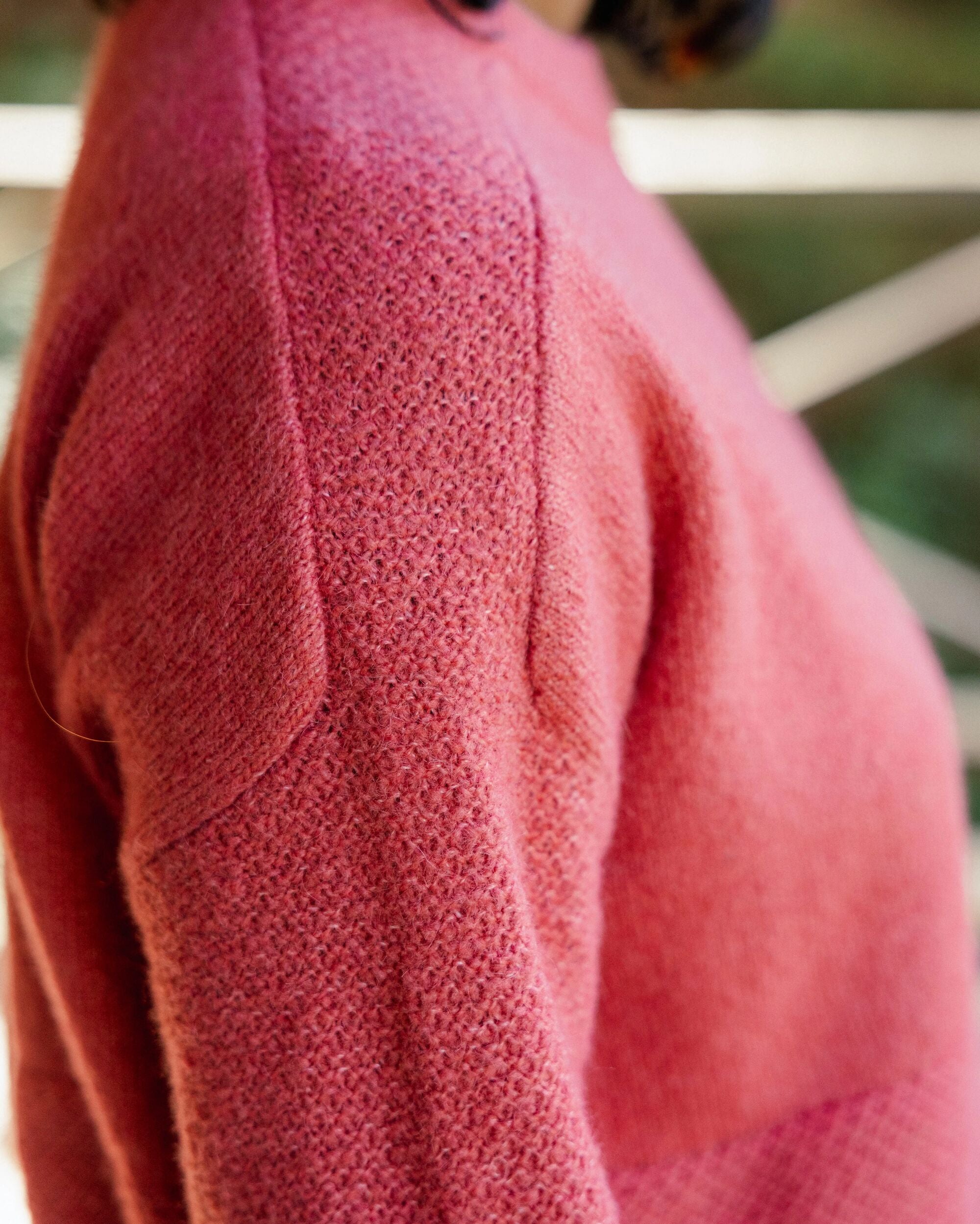 Cove Recycled Knitted Jumper - Mineral Red - Lifestyle