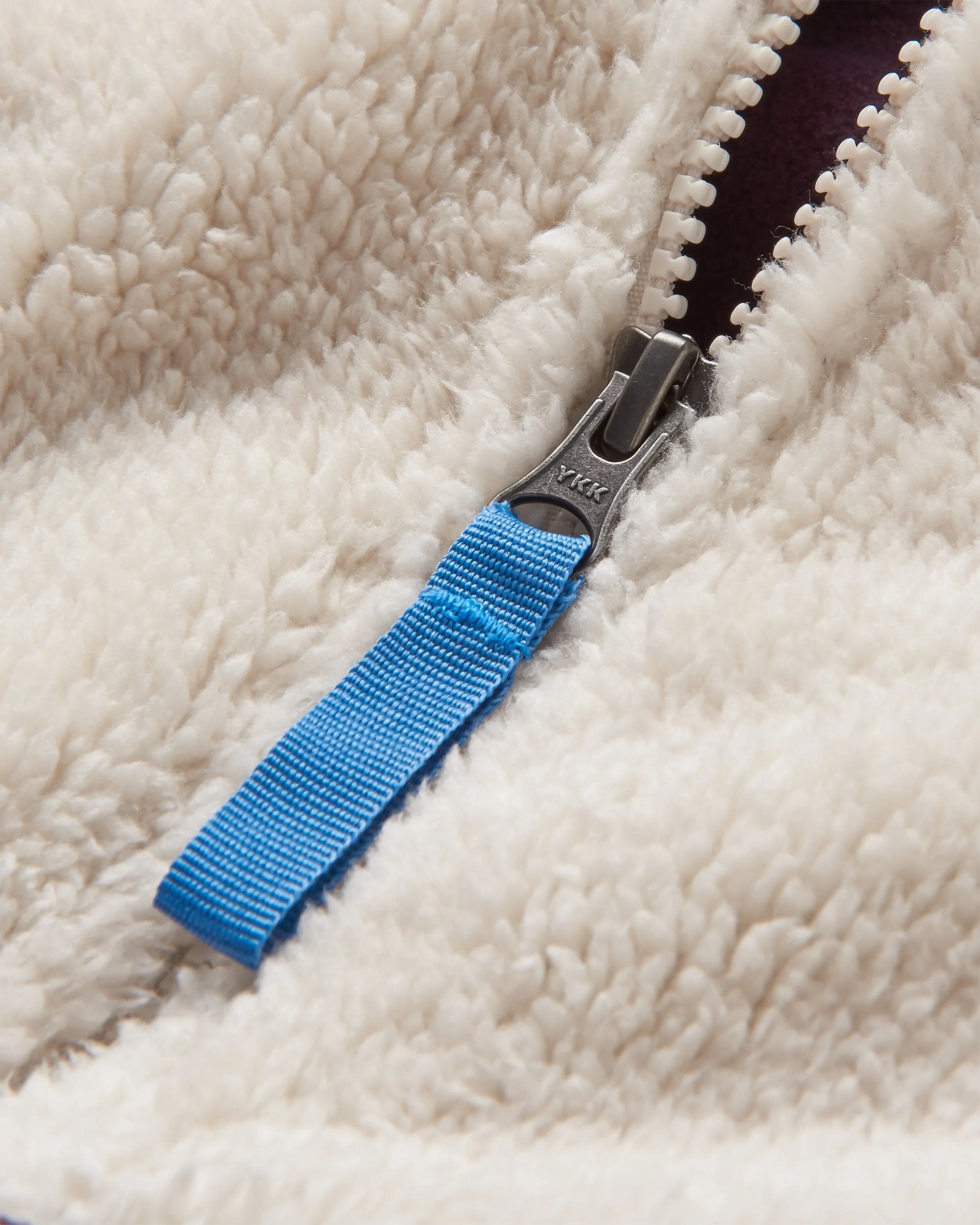 Nestling Recycled Polar-Lined Sherpa Fleece - Deep Plum - Flatlay