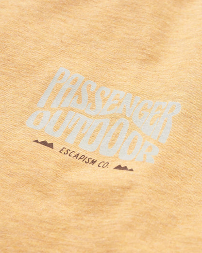 Yuca Organic Cotton T-Shirt - Dusty Ochre Marl - Flatlay