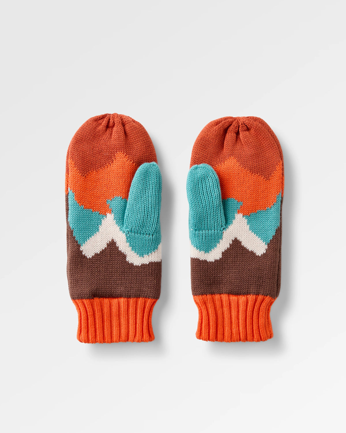 Scenic Fleece Lined Mittens - Scenic Chestnut - Flatlay