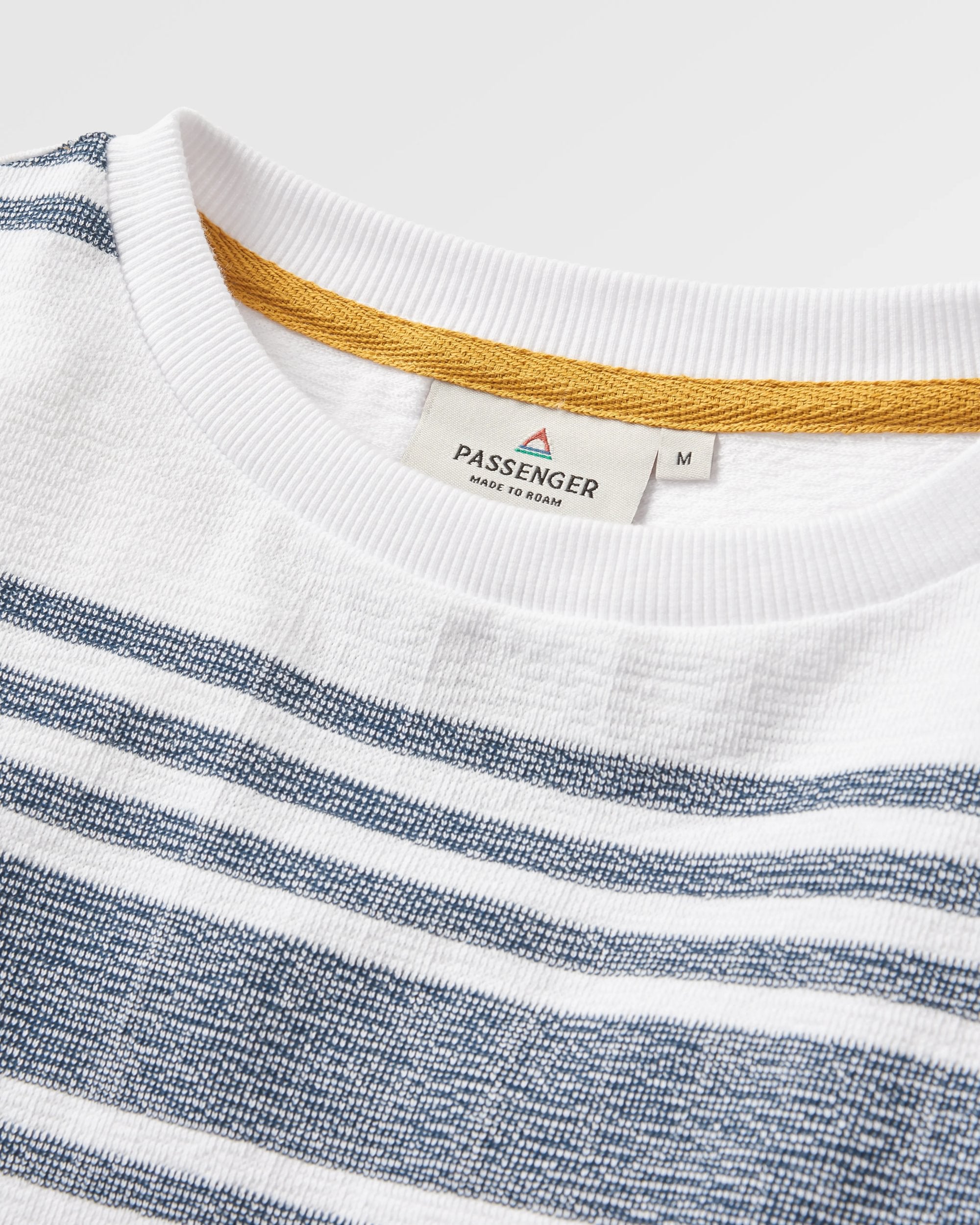 Graceful Textured LS Top - Navy Stripe - Flatlay