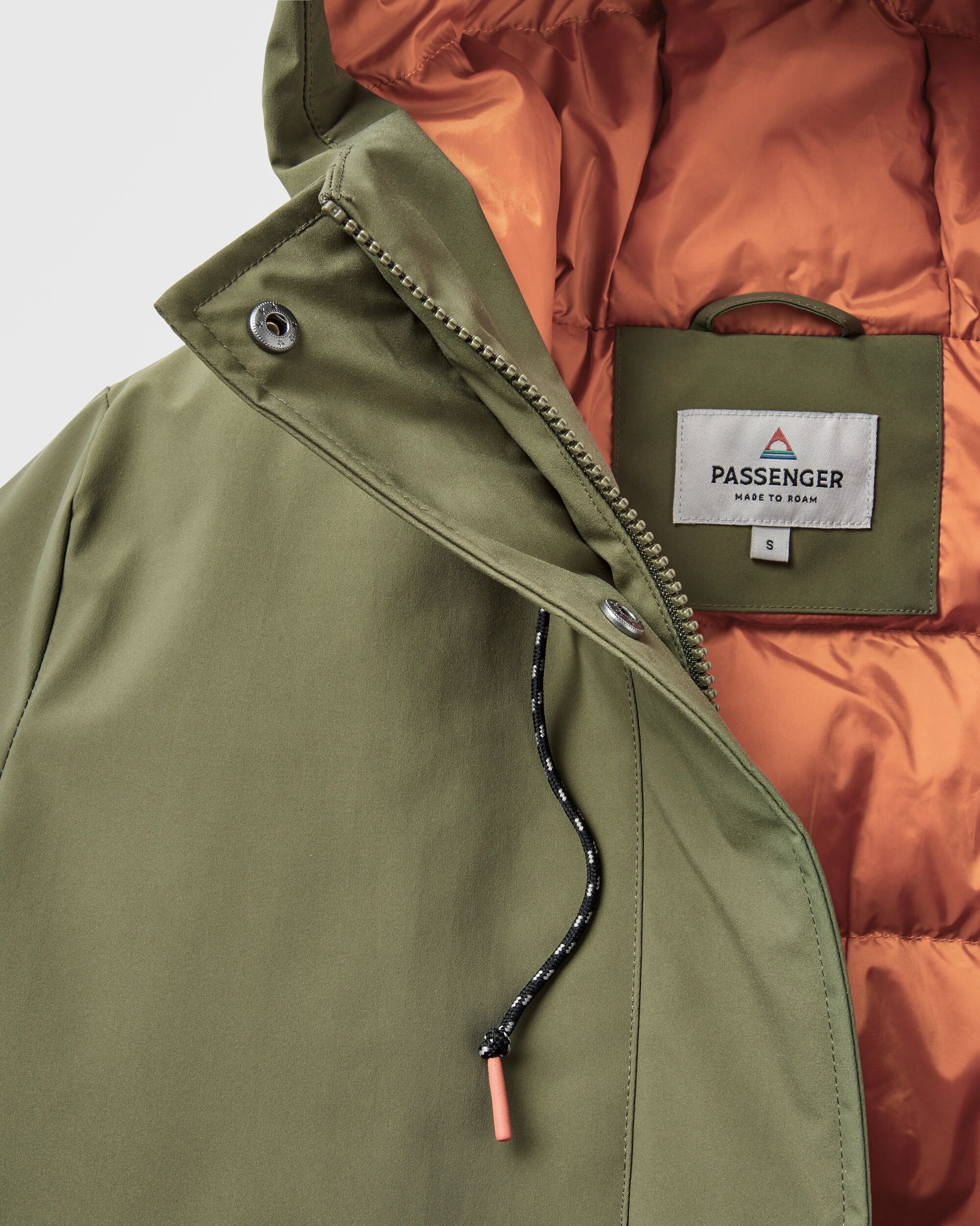 Alaska Recycled Insulated Parka - Khaki - Flatlay