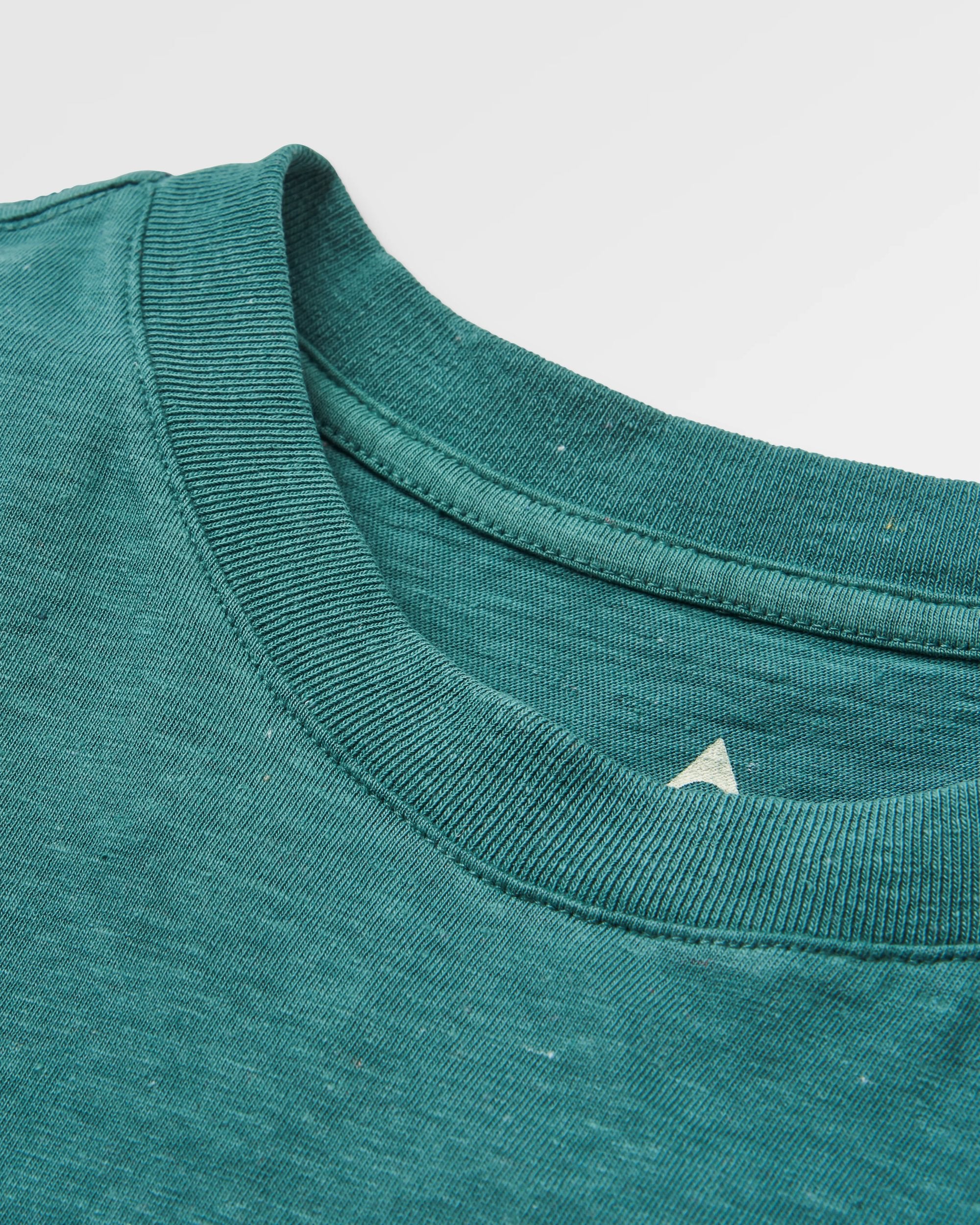 Heritage Organic Relaxed Fit T-Shirt - Deep Ocean Marl - Flatlay