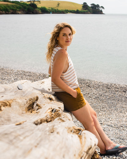 Retro Vibes Organic Cotton Vest - Retro Stripe - Lifestyle