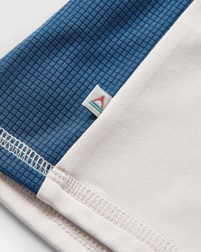 Range Recycled Active LS T-shirt - Dusty Ochre/ Vintage White - Flatlay