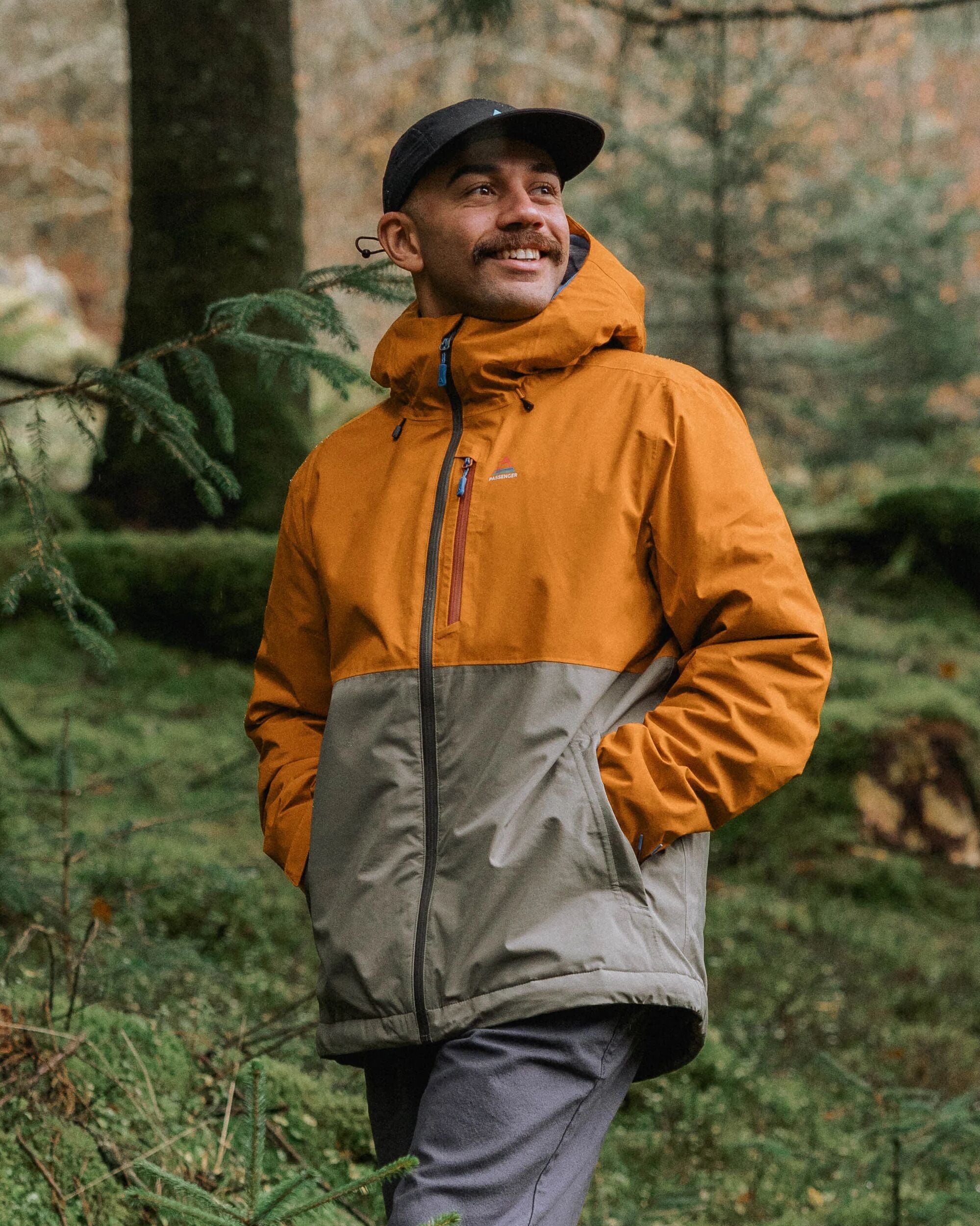 Eclipse Insulated Waterproof Jacket - Retro Orange/Dusty Olive - Lifestyle
