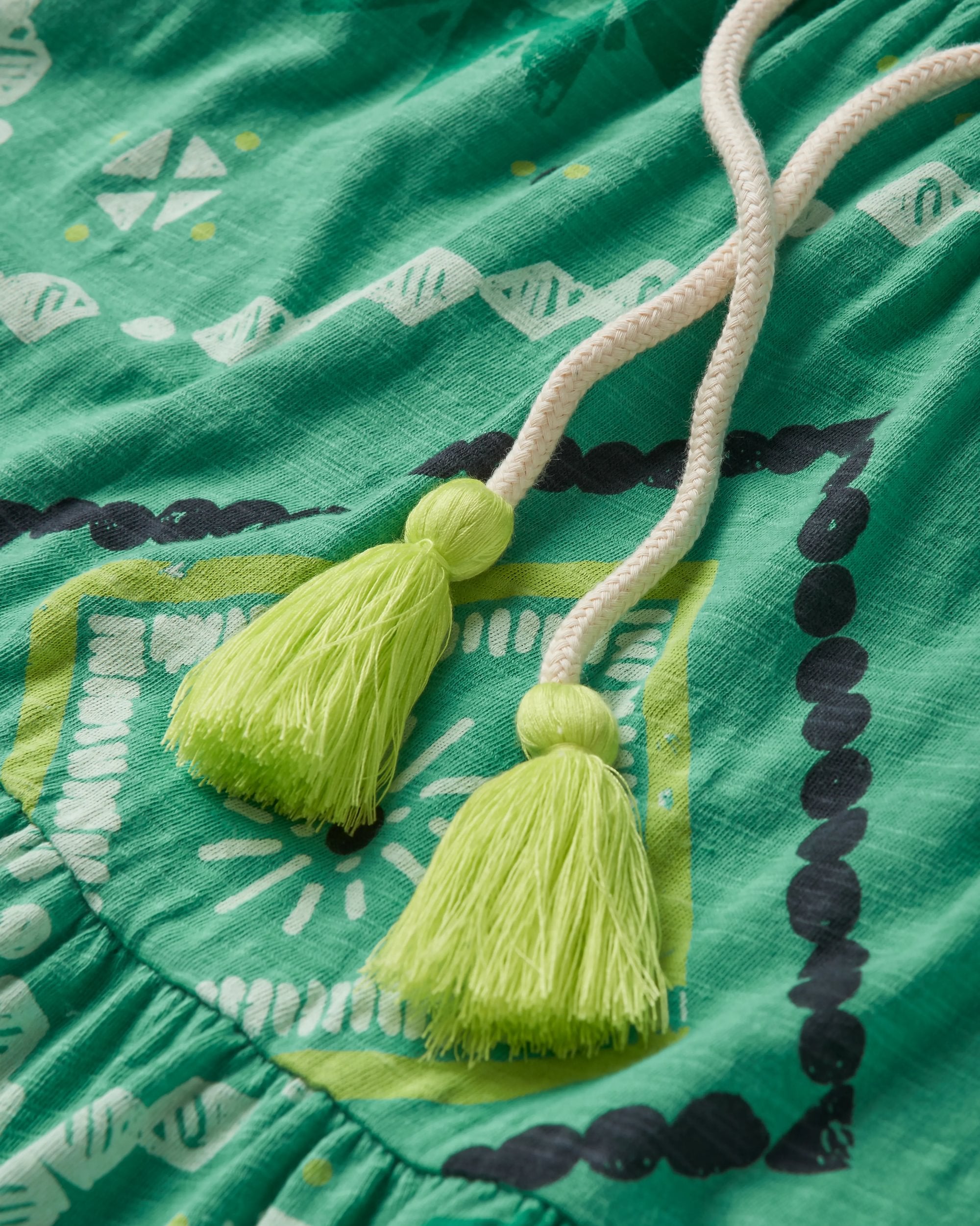 Fareway Recycled Cotton Maxi Skirt - Sunburst Green Spruce - Flatlay