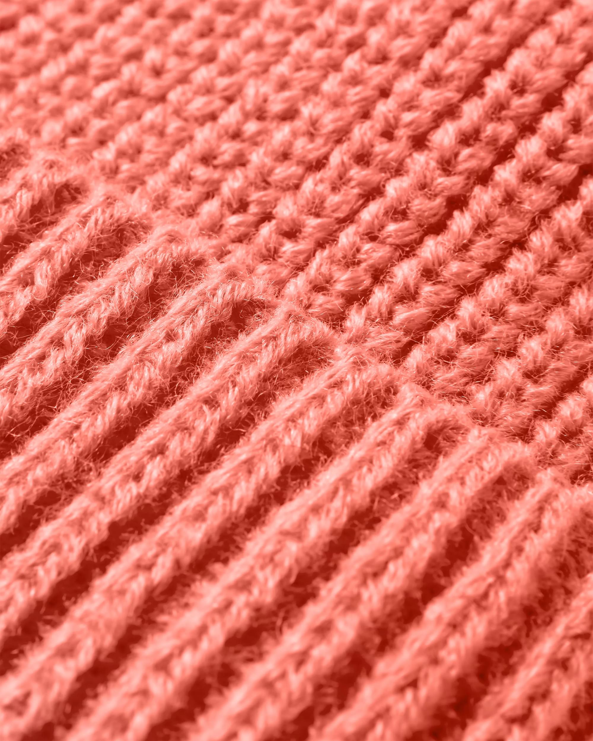 Compass Recycled Beanie - Shell Pink - Flatlay