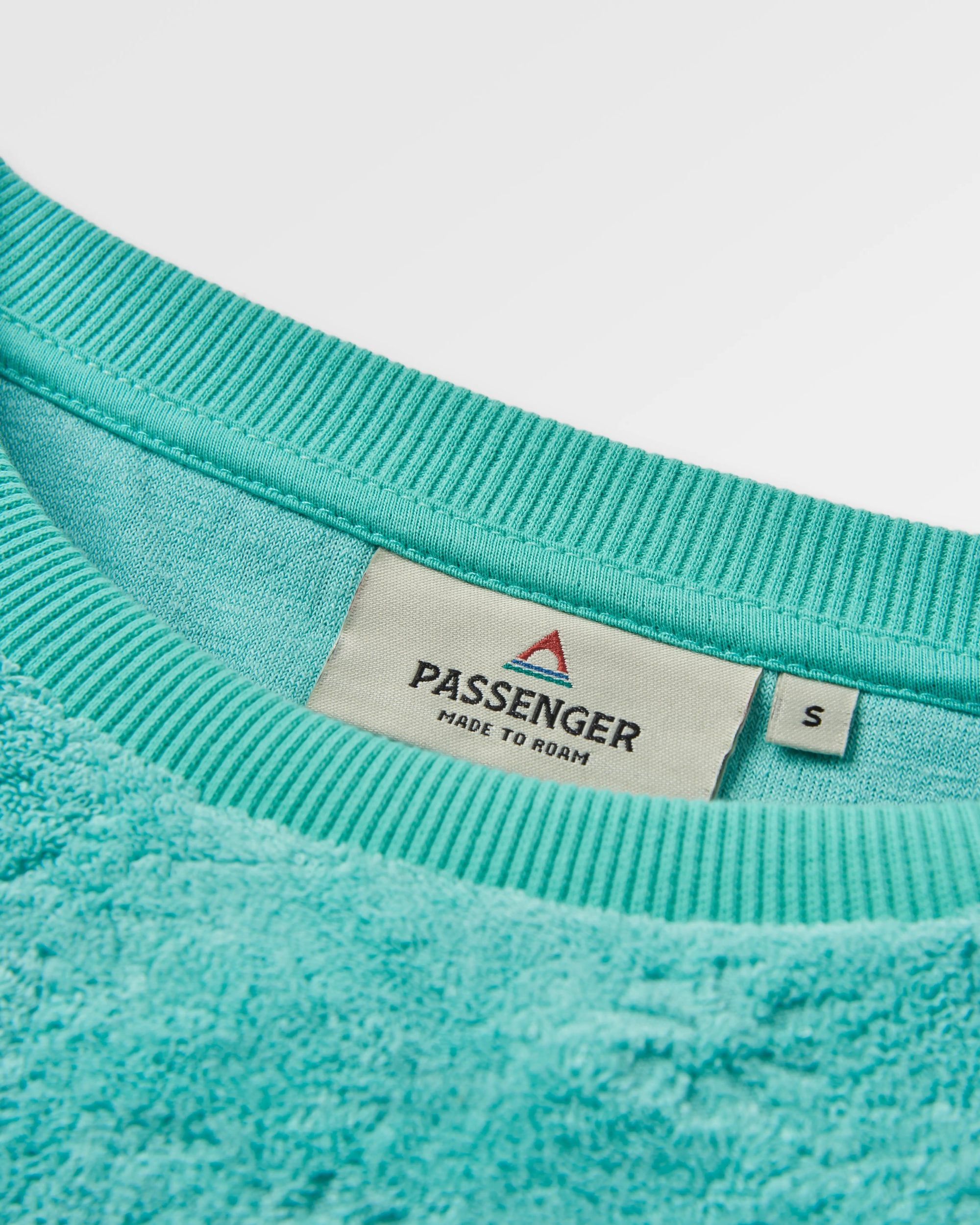 Vibes Textured LS Top - Aqua - Flatlay