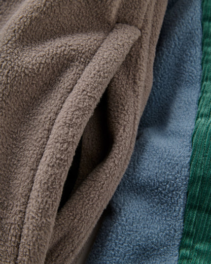 Set Off Corduroy Fleece - Deep Ocean/Slate Grey - Flatlay