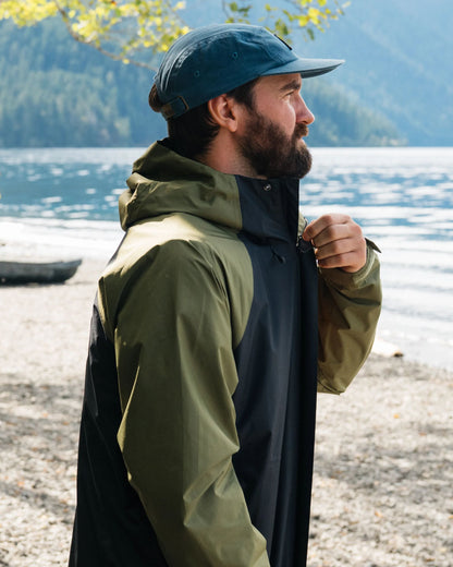 Trailscape Men's Recycled Waterproof Jacket - Black/Khaki - Lifestyle
