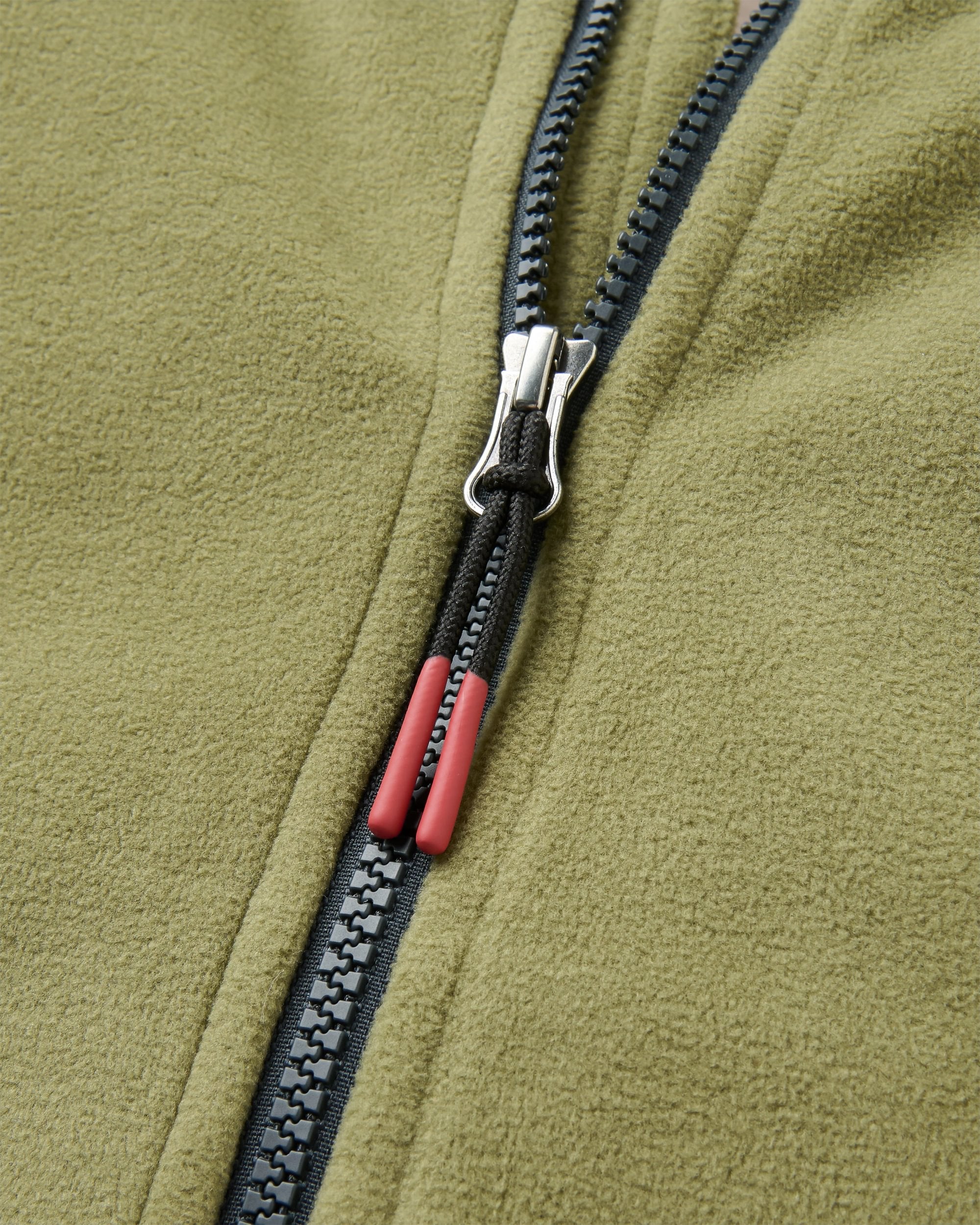 Set Off Polartec® Full Zip Fleece - Oatmeal/Khaki - Flatlay