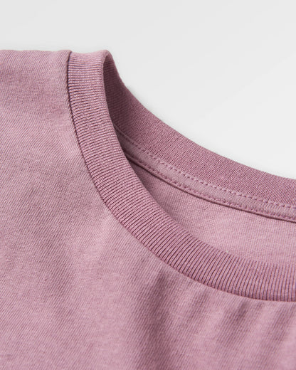 Yuca Recycled Cotton T-Shirt - Grape - Flatlay