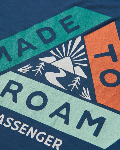 Trail Active Recycled T-shirt - Dark Denim - Flatlay