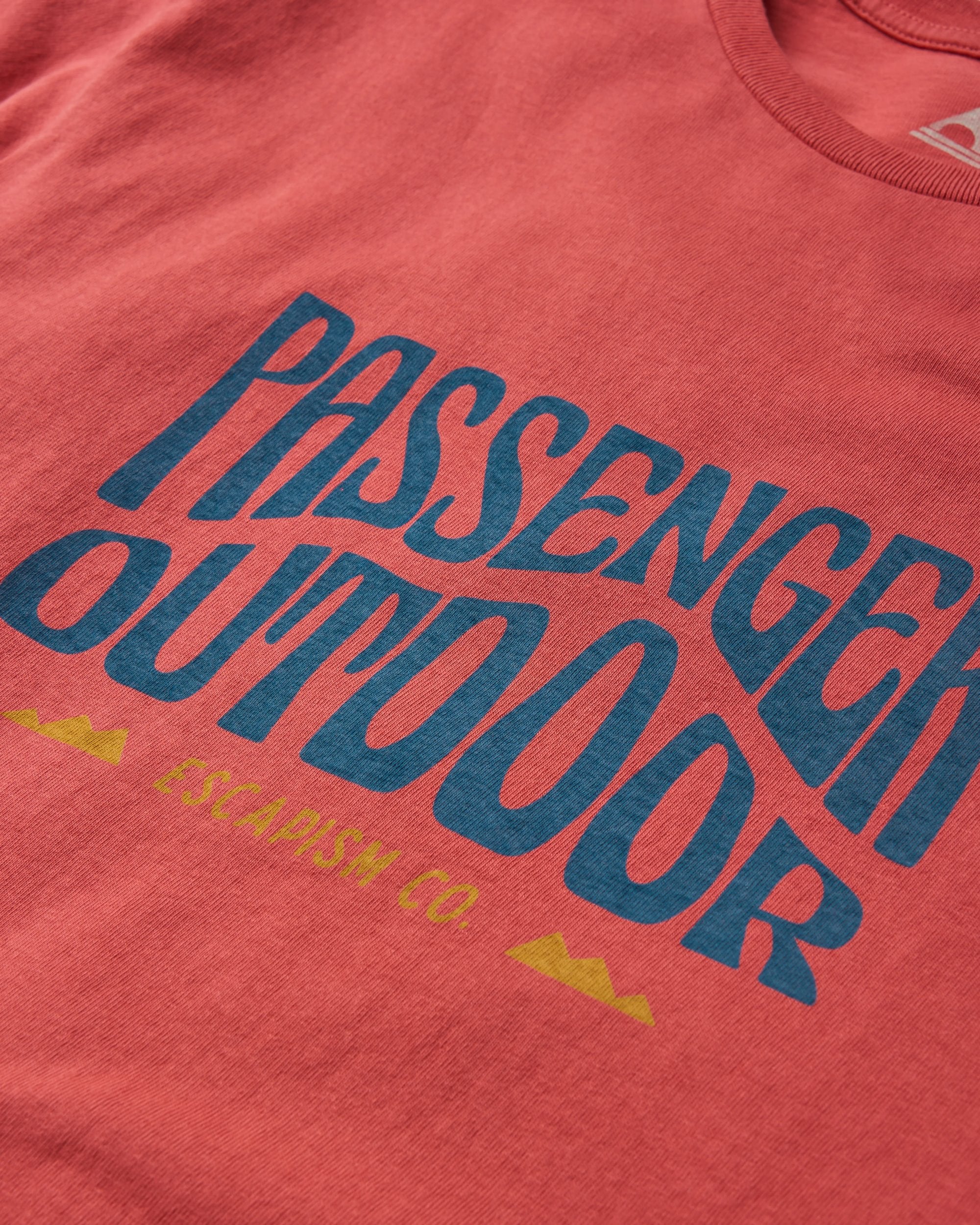 Yuca Recycled Cotton T-Shirt - Mineral Red - Flatlay