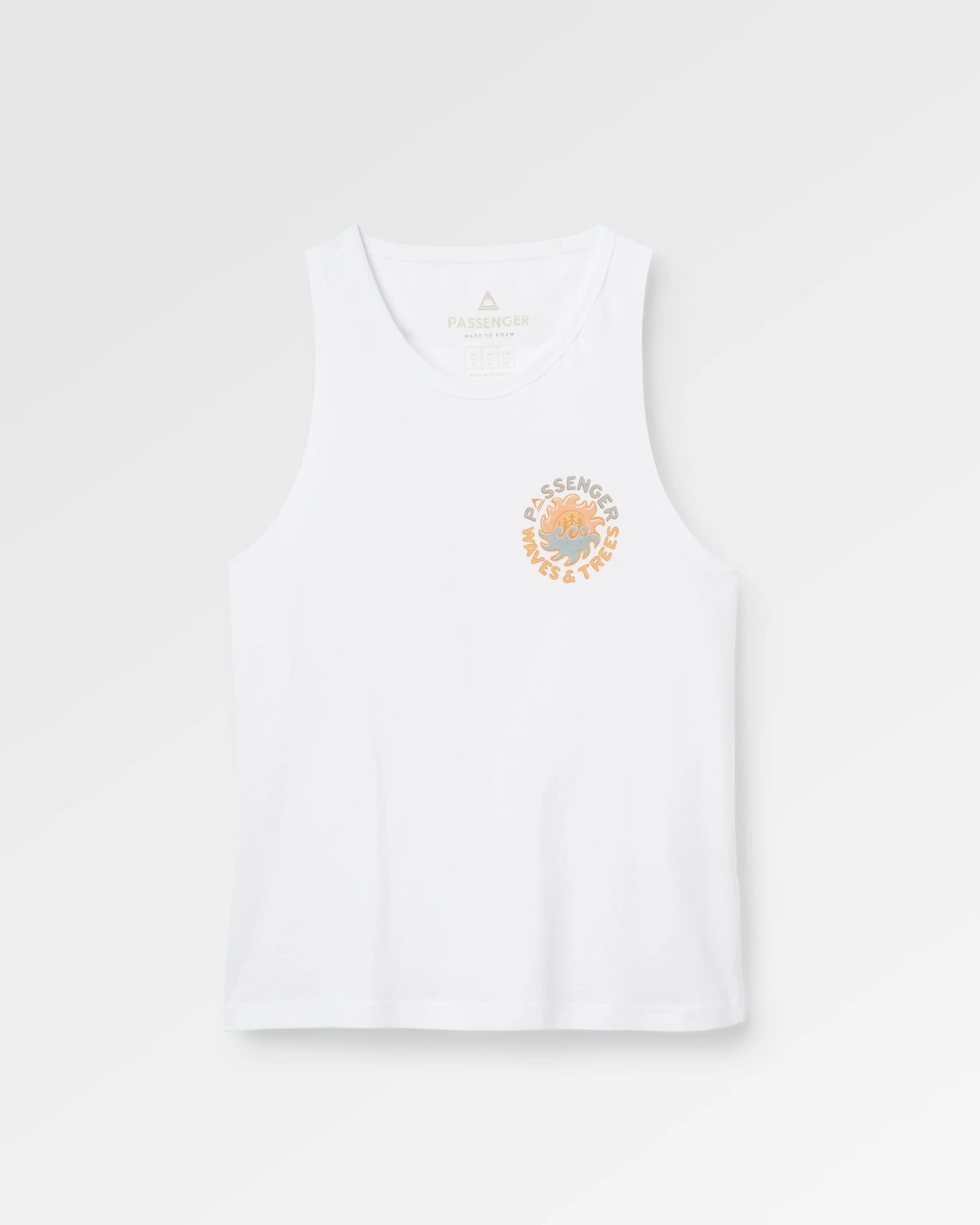 Dune Recycled Cotton Vest - White - Flatlay