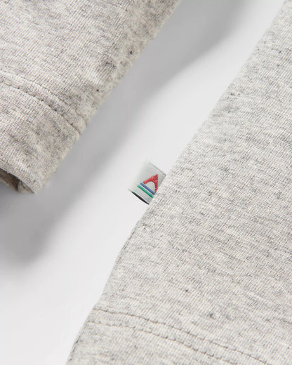 Heritage Recycled Relaxed Fit LS T-Shirt - Grey Marl - Flatlay