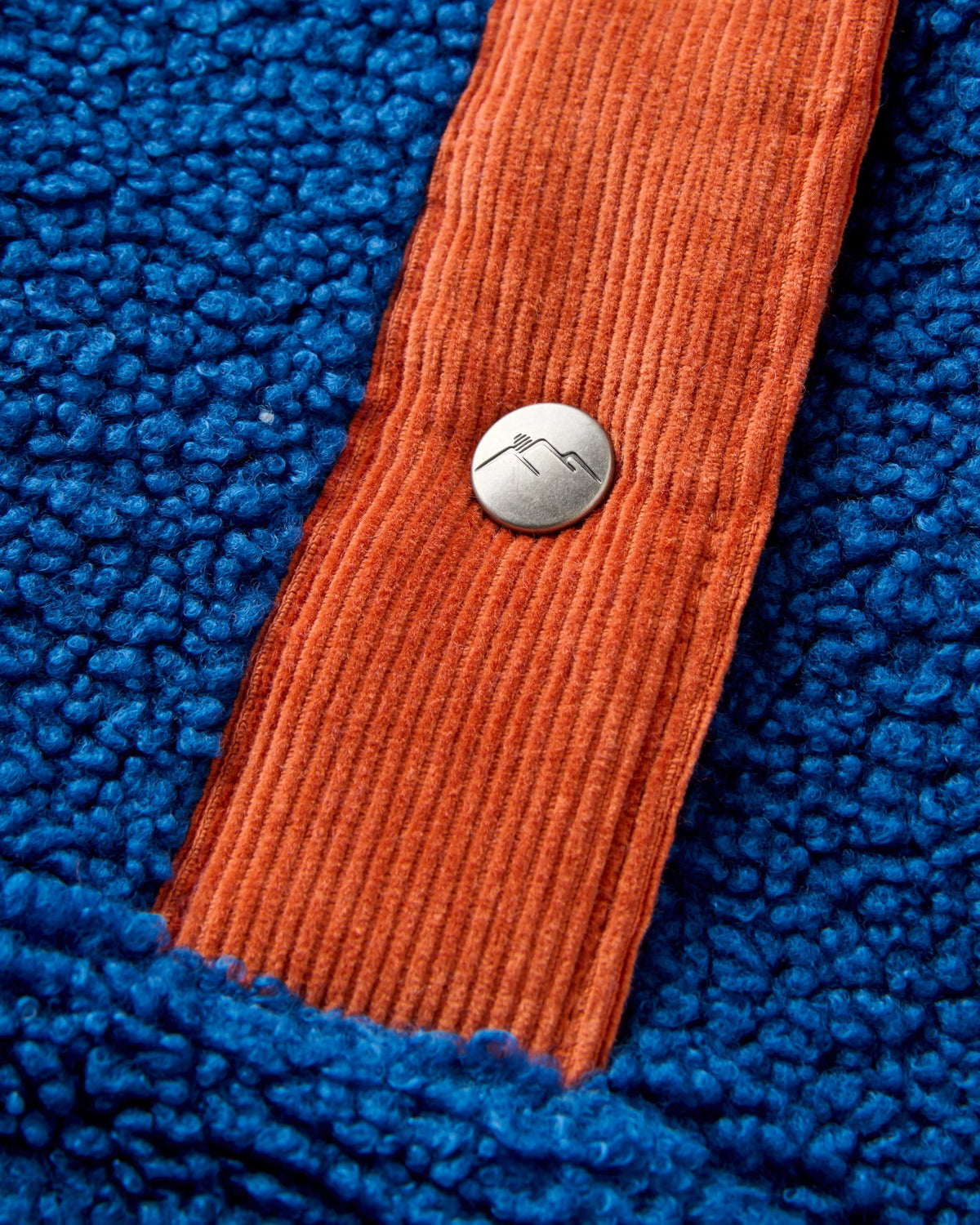 Clover Sherpa Fleece Hooded Pullover - Blue Navy - Flatlay